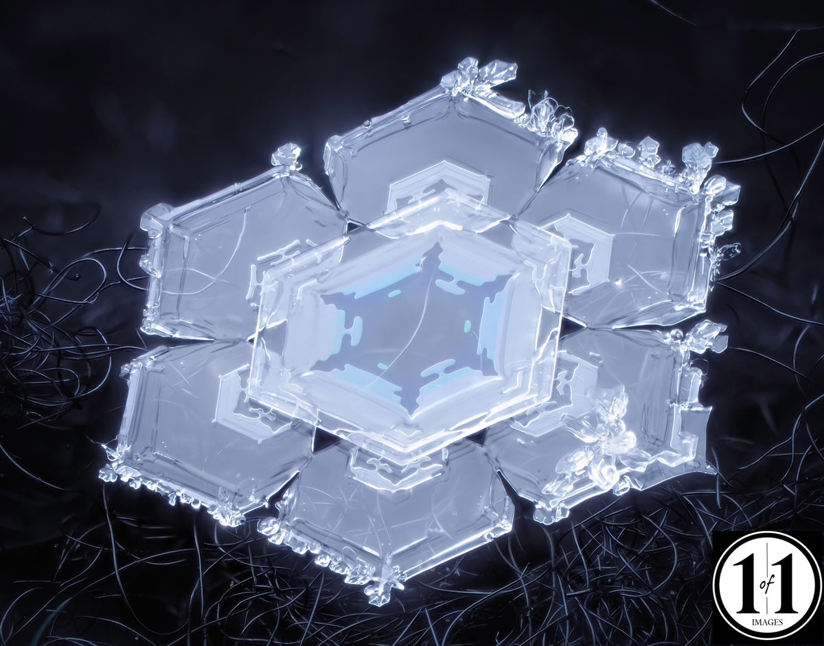 (#9) Snowflake 8"x10" Print in 11"x14" double mat