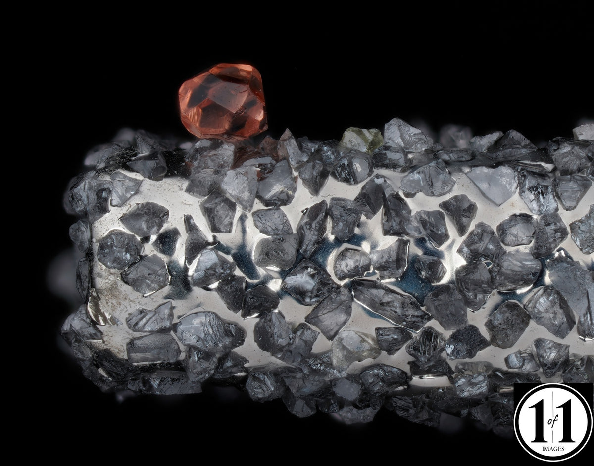 (13) Dental bur print w/sand garnet - 11x14 in 16x20 double mat